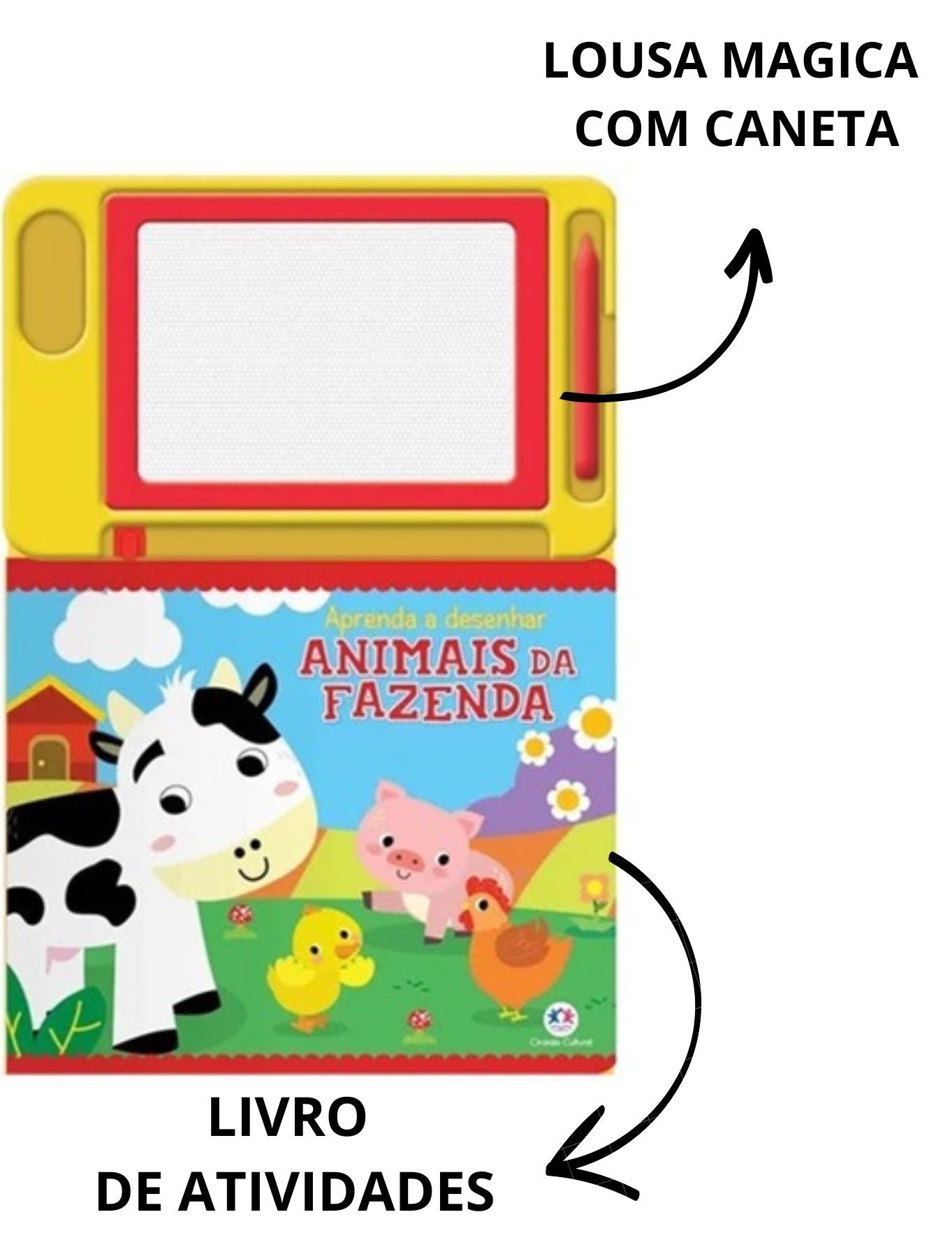 Livro Lousa Magnética Animais Da Fazenda - Ciranda Cultural Livro Lousa Magnética Animais Da Fazenda - Ciranda Cultural